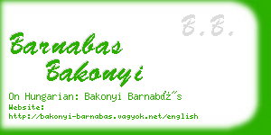 barnabas bakonyi business card